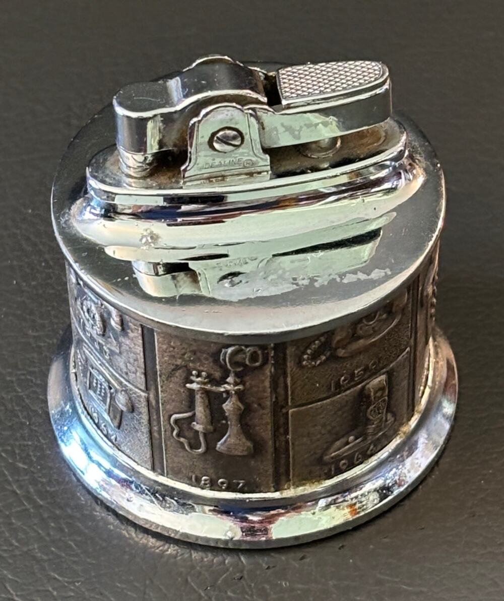 Vintage Idealine Telephone History Table Lighter Japan c. 1960's MCM